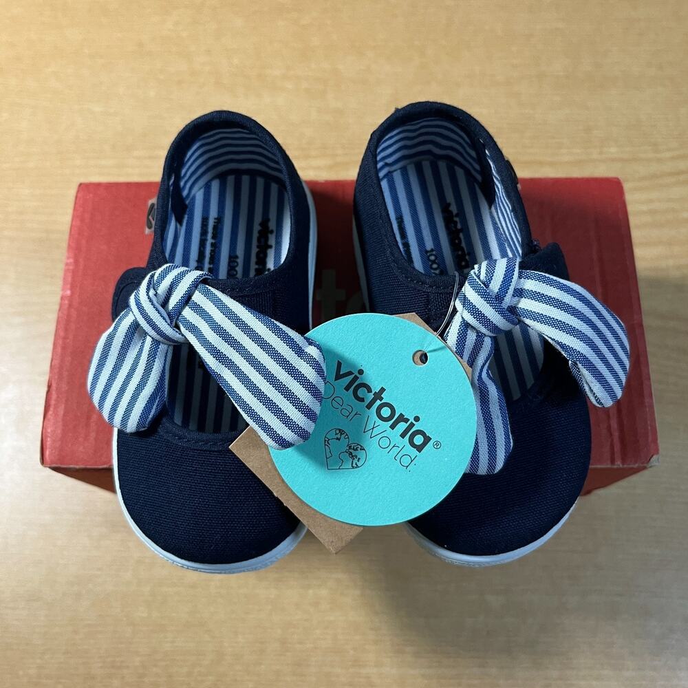 Baby Girl Victoria Ojala Mary Jane Shoes with Bow in Oraganic Cotton